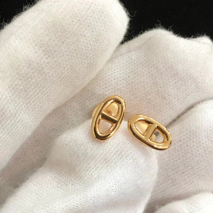 [Regal Jewels]CHAINE SMALL EARRINGS GOLD AND SILVER