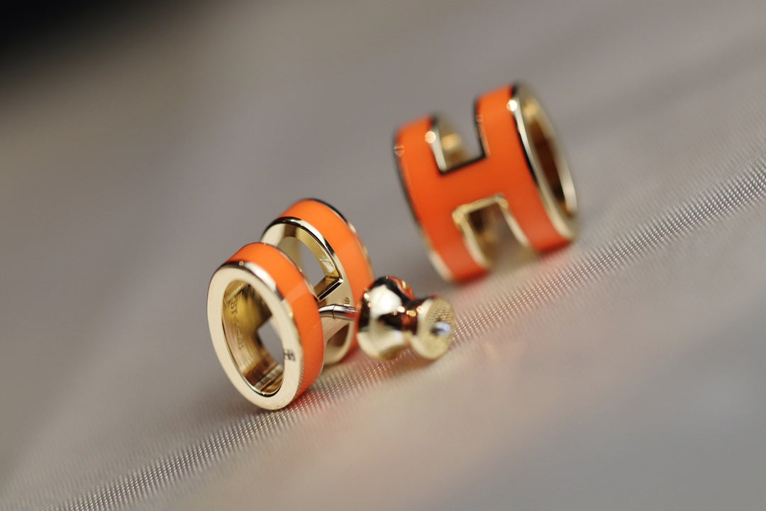 [Regal Jewels]MINI POP H EARRINGS ORANGE
