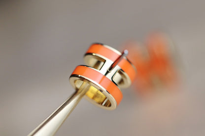 [Regal Jewels]MINI POP H EARRINGS ORANGE