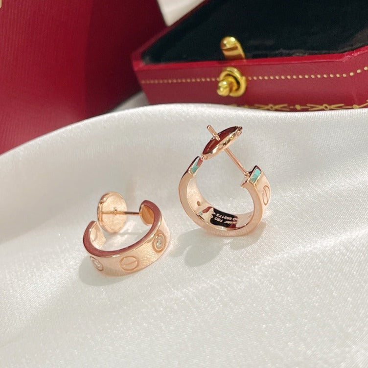 [Regal Jewels]LOVE EARRINGS 5.7MM 2 DIAMONDS