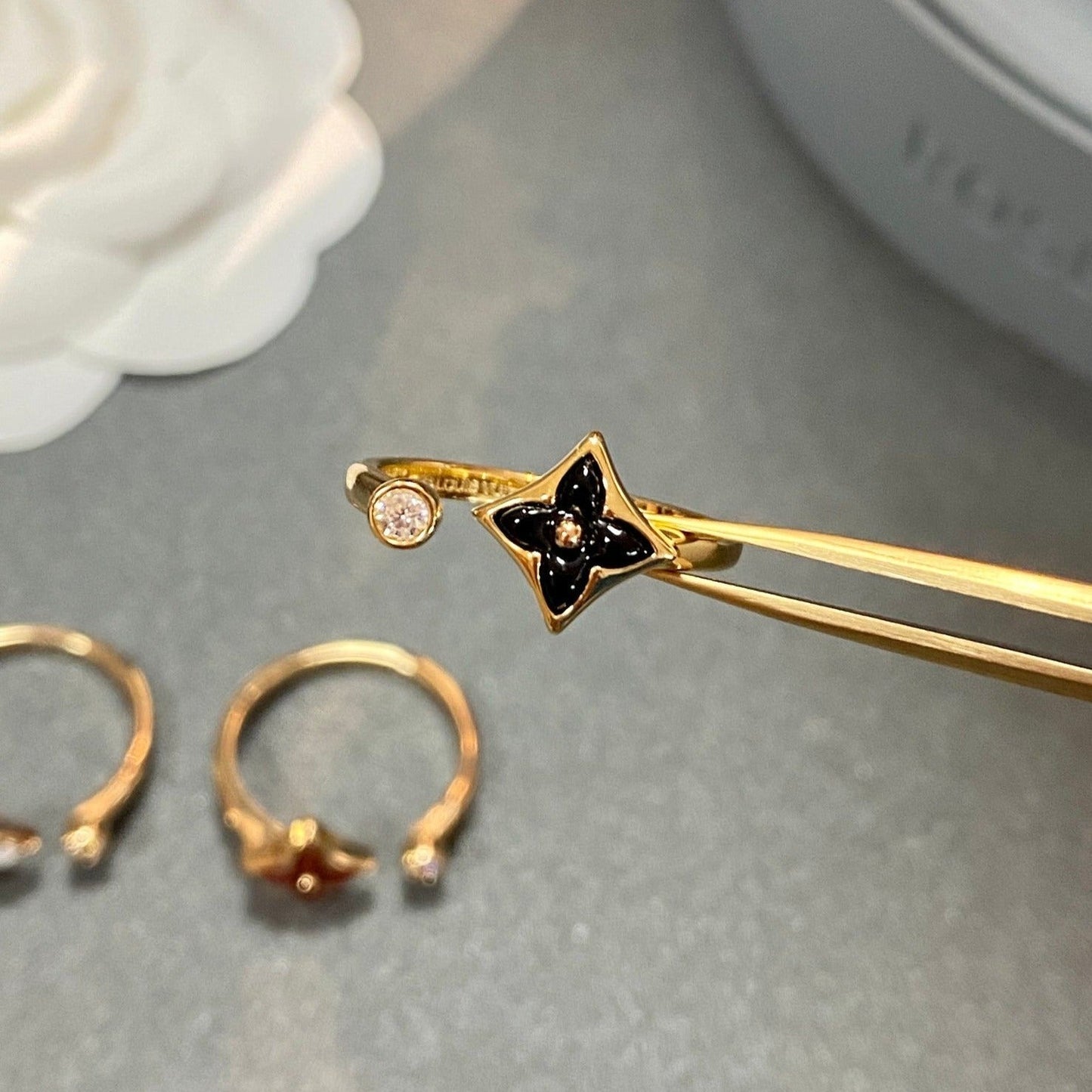 [Regal Jewels]STAR 1 DIAMOND OPEN RING