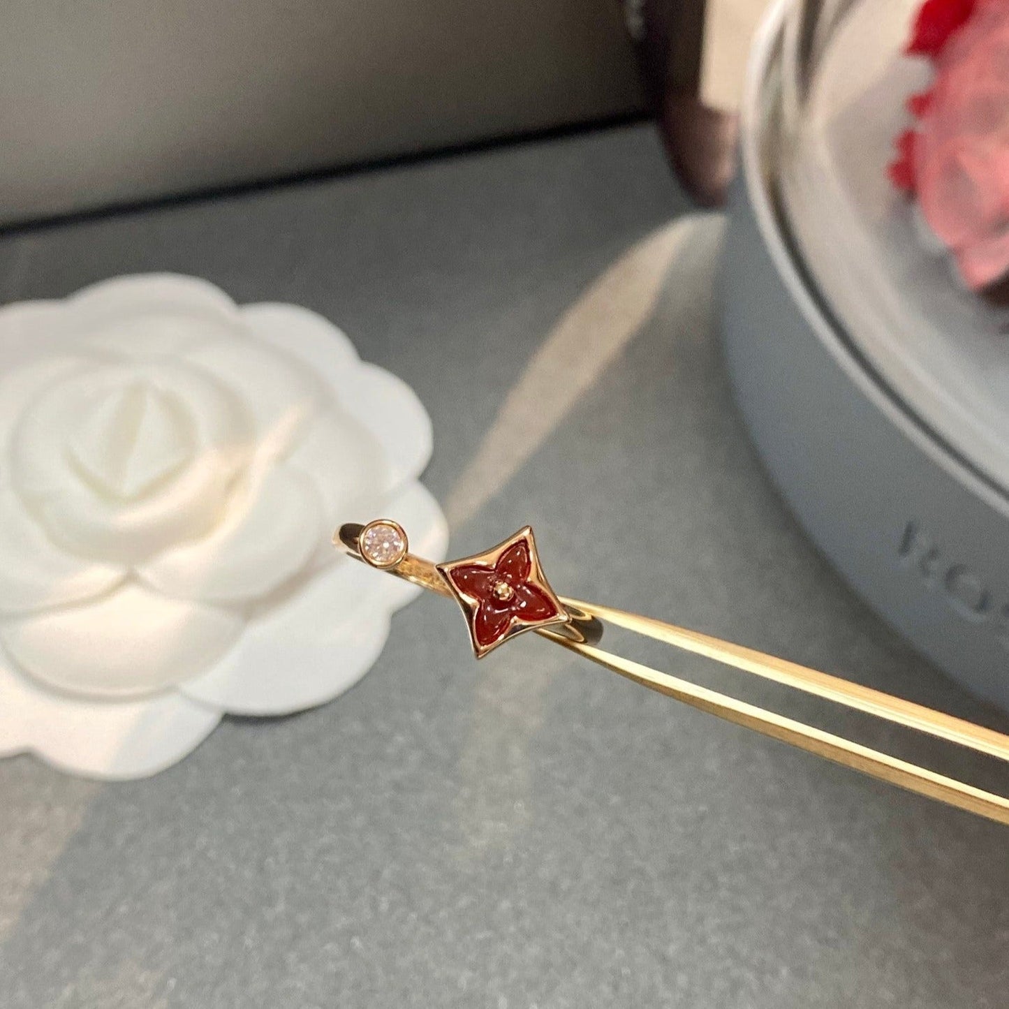 [Regal Jewels]STAR 1 DIAMOND OPEN RING