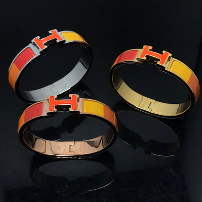 [Regal Jewels]H BRACELET ORANGE RAINBOW CERAMIC