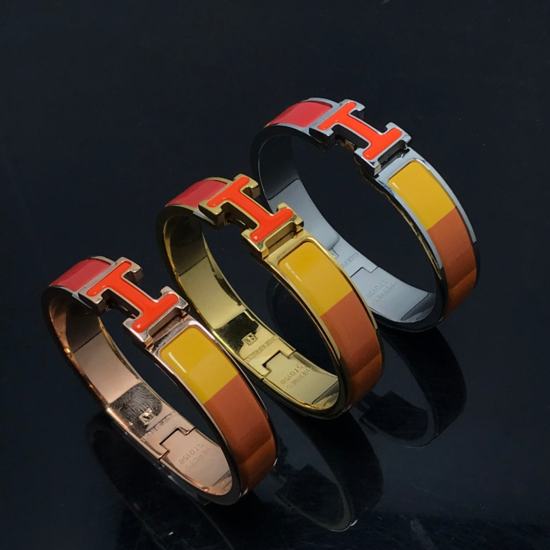[Regal Jewels]H BRACELET ORANGE RAINBOW CERAMIC