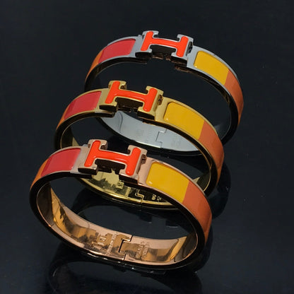 [Regal Jewels]H BRACELET ORANGE RAINBOW CERAMIC