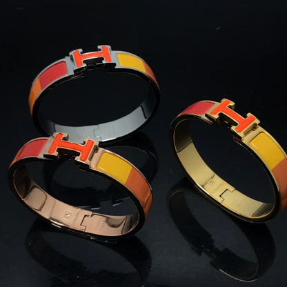 [Regal Jewels]H BRACELET ORANGE RAINBOW CERAMIC