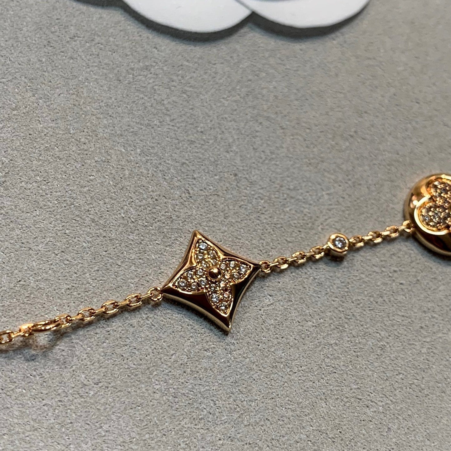 [Regal Jewels]STAR AND SUN 4 MOTIFS GOLD DIAMONDS BRACELET