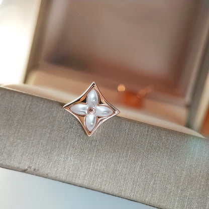 [Regal Jewels]STAR MOP PINK GOLD EARRINGS