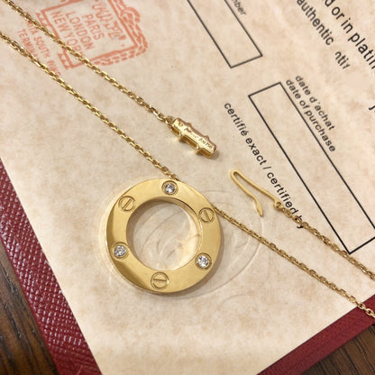 [Regal Jewels]LOVE NECKLACE 16MM 3 DIAMONDS