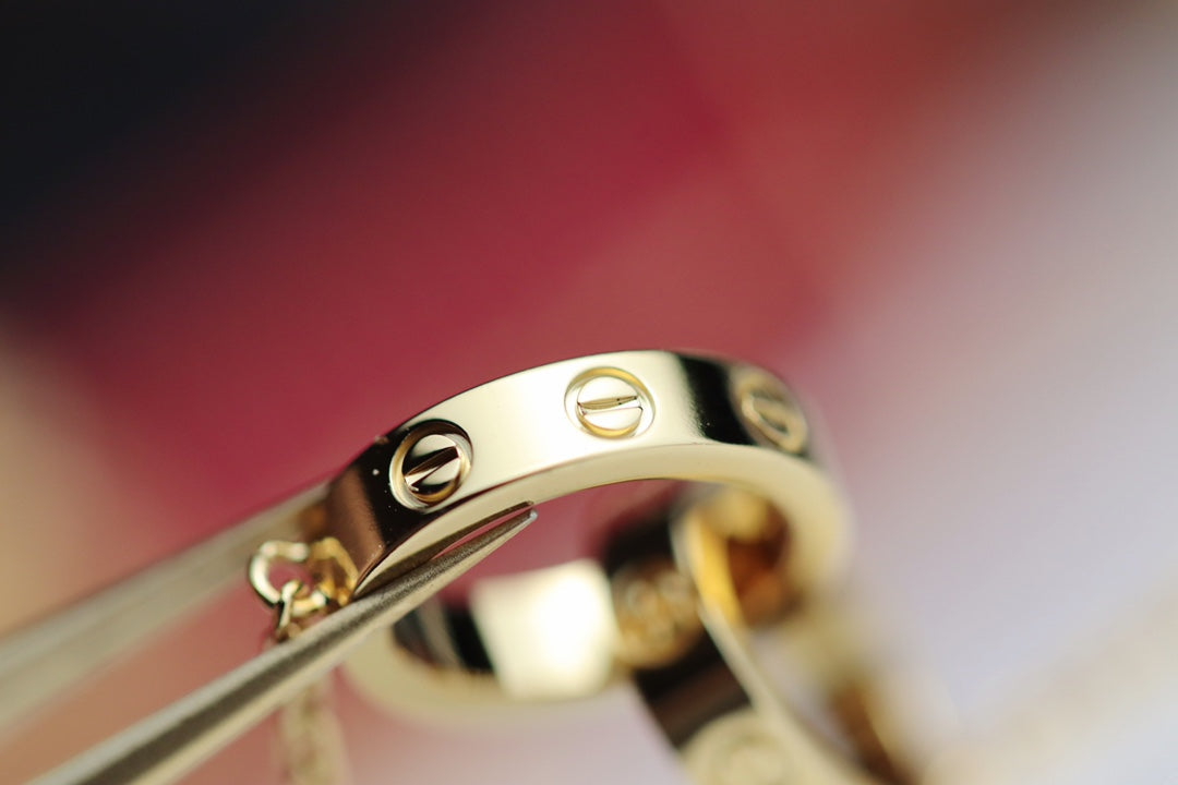 [Regal Jewels]LOVE NECKLACE DOUBLE RING GOLD