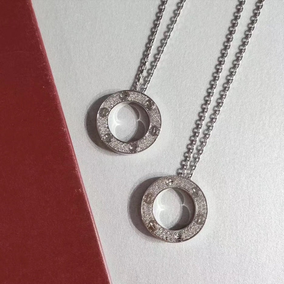 [Regal Jewels]LOVE NECKLACE ADJUSTABLE SILVER