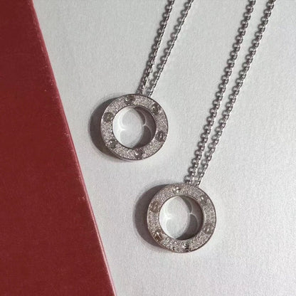 [Regal Jewels]LOVE NECKLACE ADJUSTABLE SILVER
