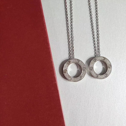 [Regal Jewels]LOVE NECKLACE ADJUSTABLE SILVER