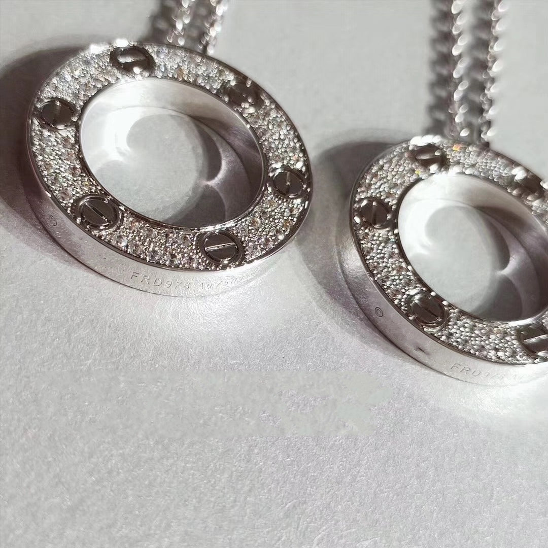 [Regal Jewels]LOVE NECKLACE ADJUSTABLE SILVER