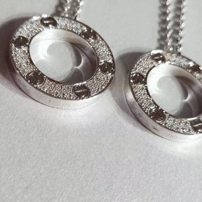 [Regal Jewels]LOVE NECKLACE ADJUSTABLE SILVER