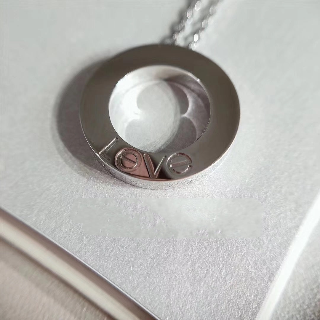 [Regal Jewels]LOVE NECKLACE ADJUSTABLE SILVER