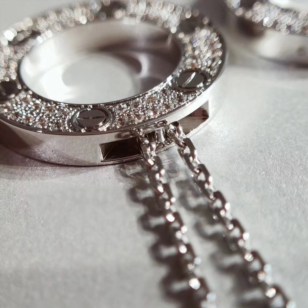 [Regal Jewels]LOVE NECKLACE ADJUSTABLE SILVER