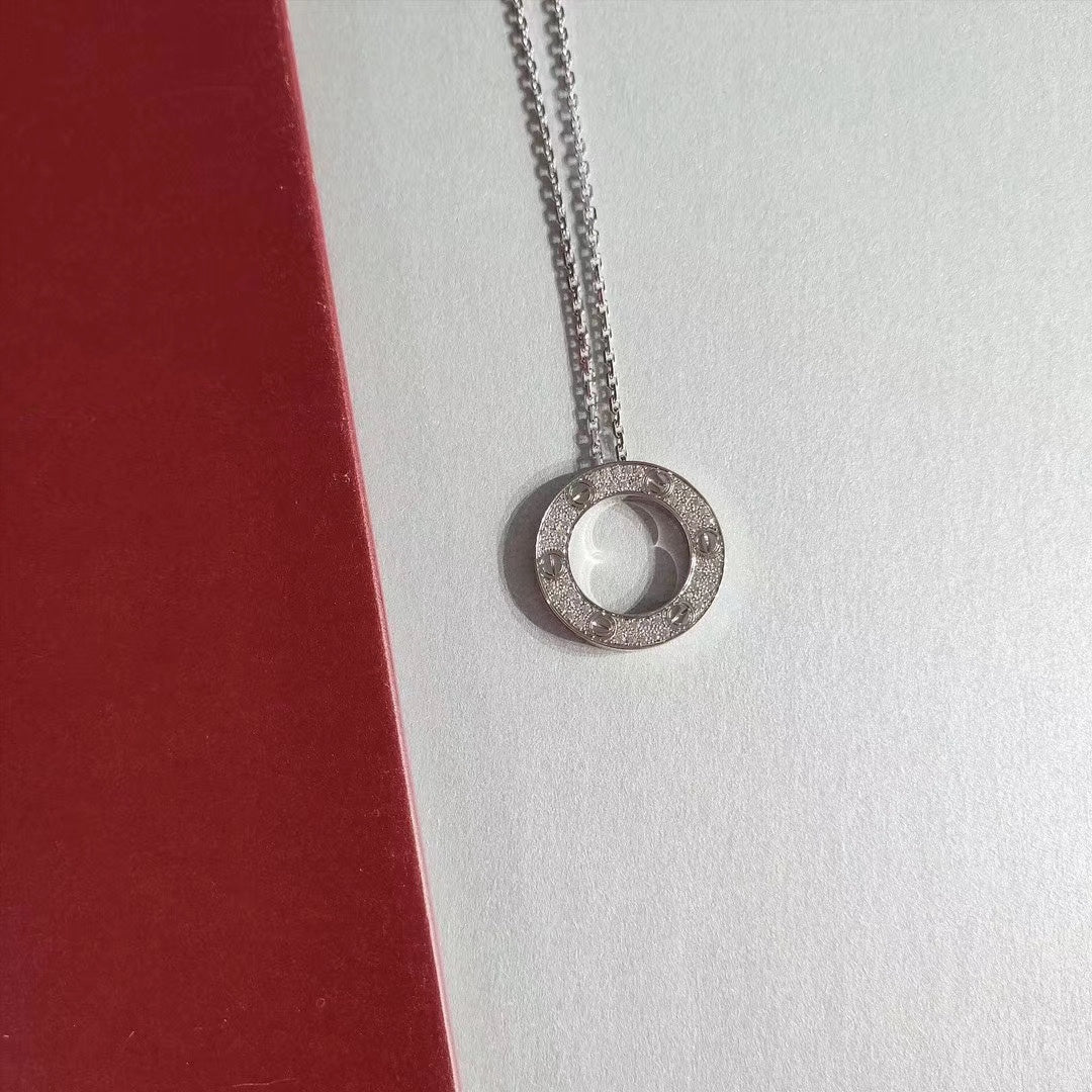 [Regal Jewels]LOVE NECKLACE ADJUSTABLE SILVER