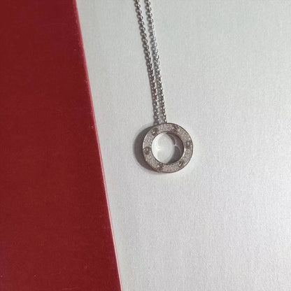 [Regal Jewels]LOVE NECKLACE ADJUSTABLE SILVER