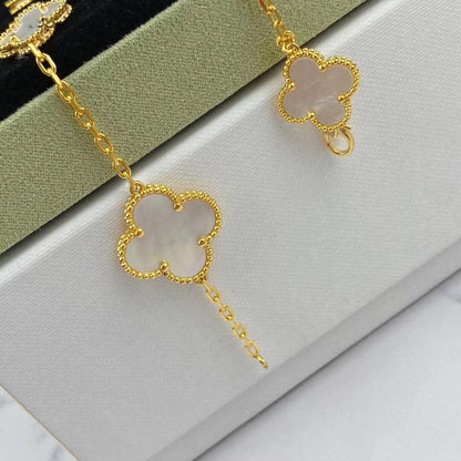 [Regal Jewels]MAGIC CLOVER MOP GOLD BRACELET 5 MOTIFS