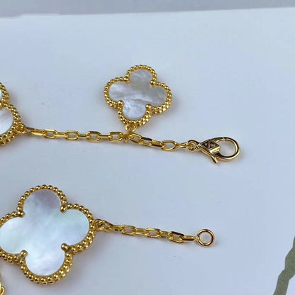 [Regal Jewels]MAGIC CLOVER MOP GOLD BRACELET 5 MOTIFS