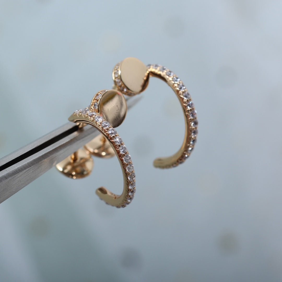 [Regal Jewels]JUSTE EARRINGS 12.75MM PINK GOLD DIAMOND