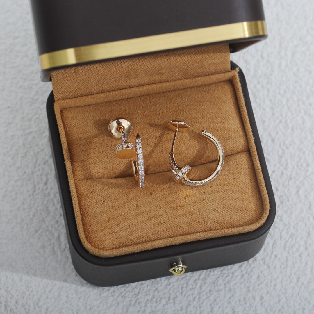 [Regal Jewels]JUSTE EARRINGS 12.75MM PINK GOLD DIAMOND