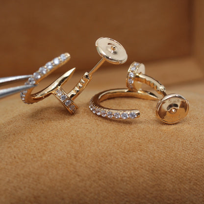 [Regal Jewels]JUSTE EARRINGS 12.75MM PINK GOLD DIAMOND