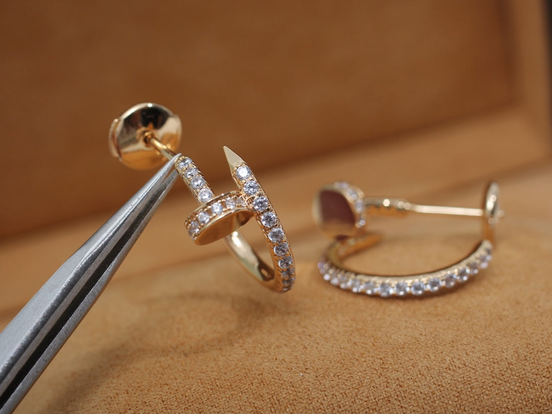 [Regal Jewels]JUSTE EARRINGS 12.75MM PINK GOLD DIAMOND