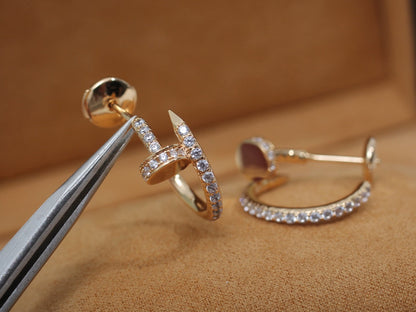 [Regal Jewels]JUSTE EARRINGS 12.75MM PINK GOLD DIAMOND