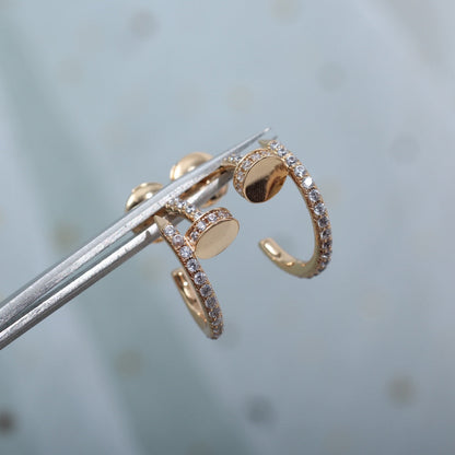 [Regal Jewels]JUSTE EARRINGS 12.75MM PINK GOLD DIAMOND