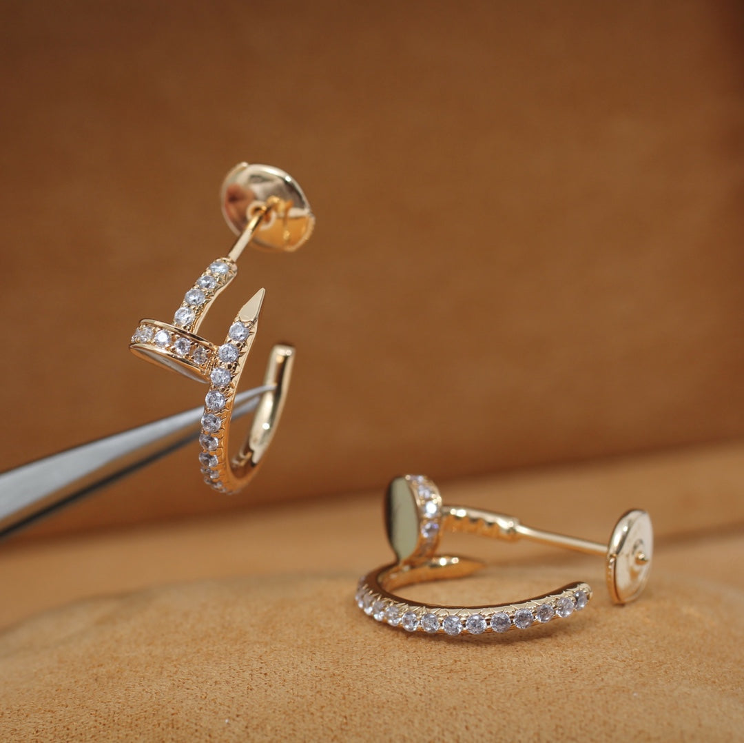 [Regal Jewels]JUSTE EARRINGS 12.75MM PINK GOLD DIAMOND