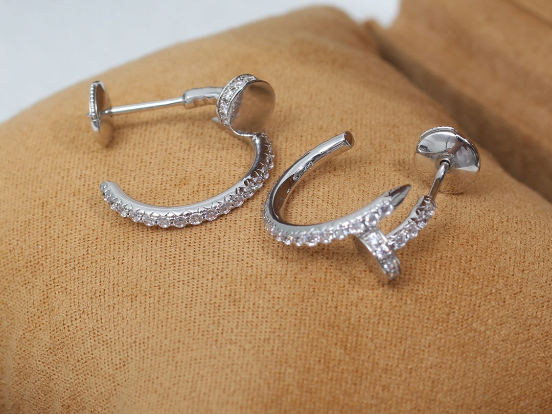 [Regal Jewels]JUSTE EARRINGS 12.75MM SILVER DIAMOND
