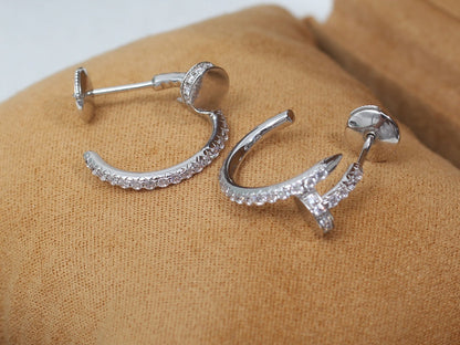 [Regal Jewels]JUSTE EARRINGS 12.75MM SILVER DIAMOND