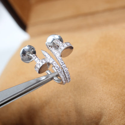 [Regal Jewels]JUSTE EARRINGS 12.75MM SILVER DIAMOND