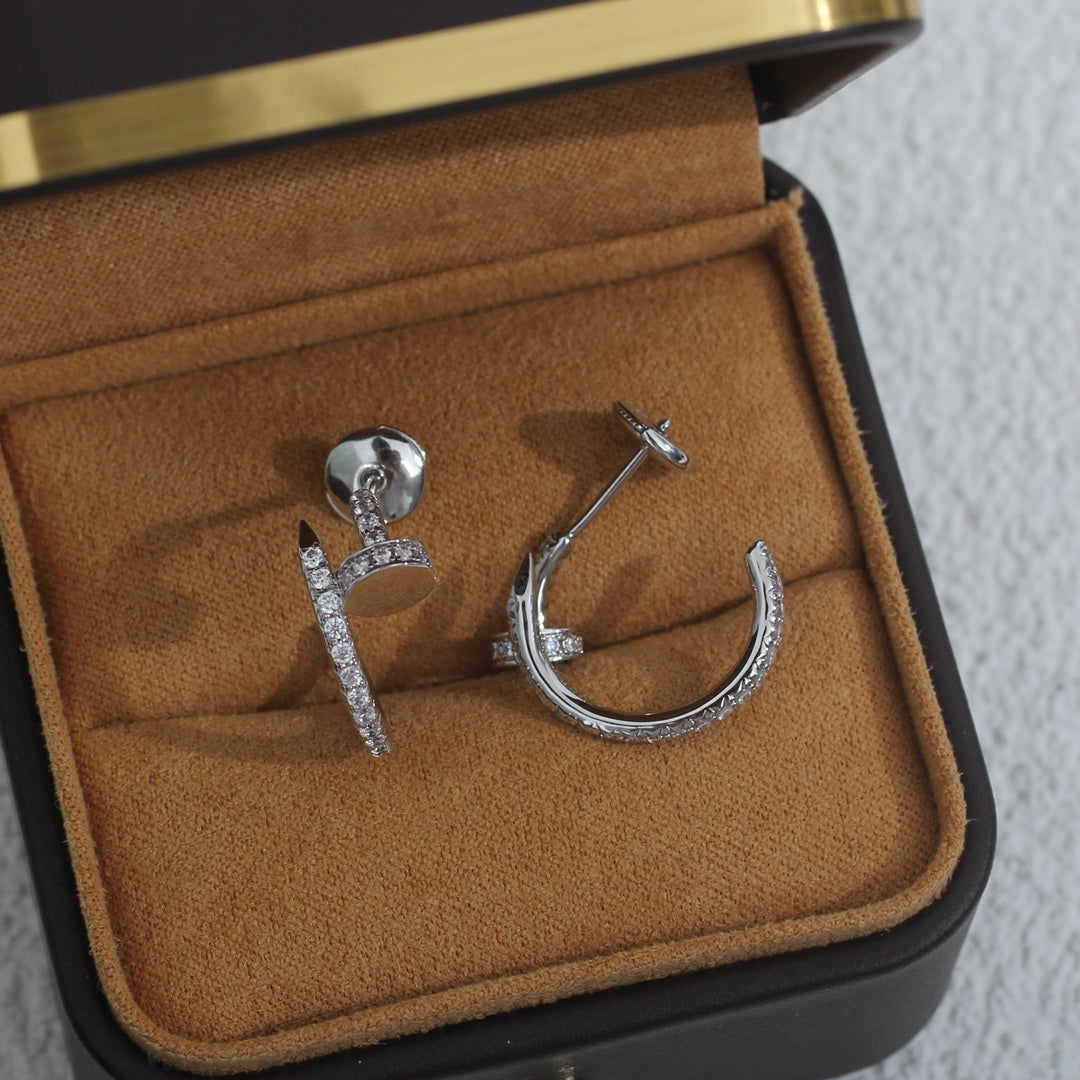 [Regal Jewels]JUSTE EARRINGS 12.75MM SILVER DIAMOND