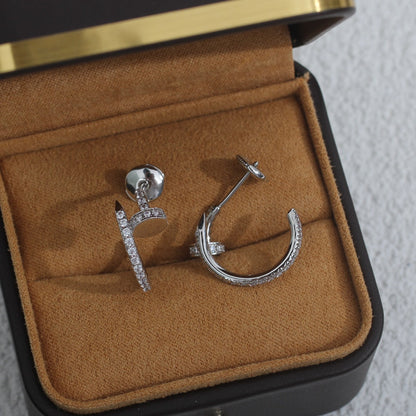[Regal Jewels]JUSTE EARRINGS 12.75MM SILVER DIAMOND
