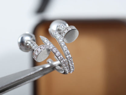 [Regal Jewels]JUSTE EARRINGS 12.75MM SILVER DIAMOND