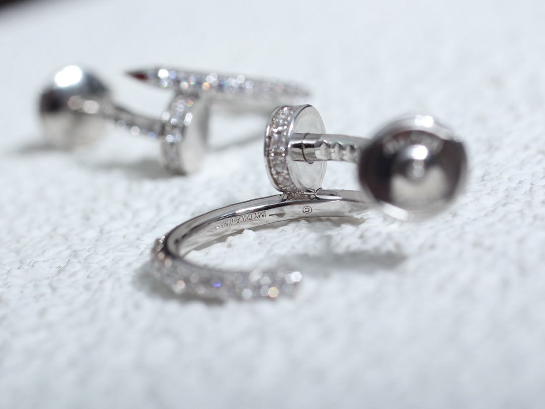 [Regal Jewels]JUSTE EARRINGS 12.75MM SILVER DIAMOND