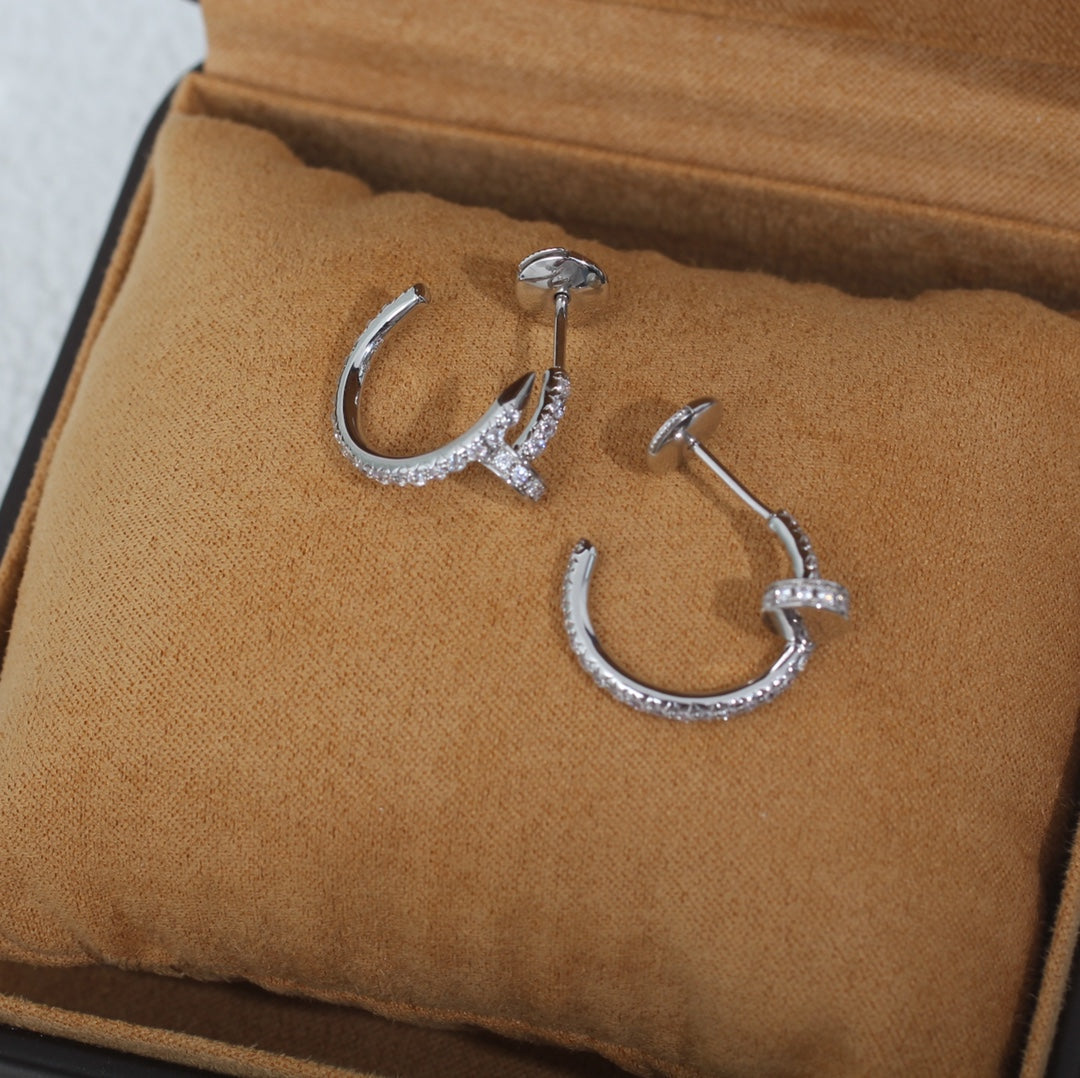 [Regal Jewels]JUSTE EARRINGS 12.75MM SILVER DIAMOND