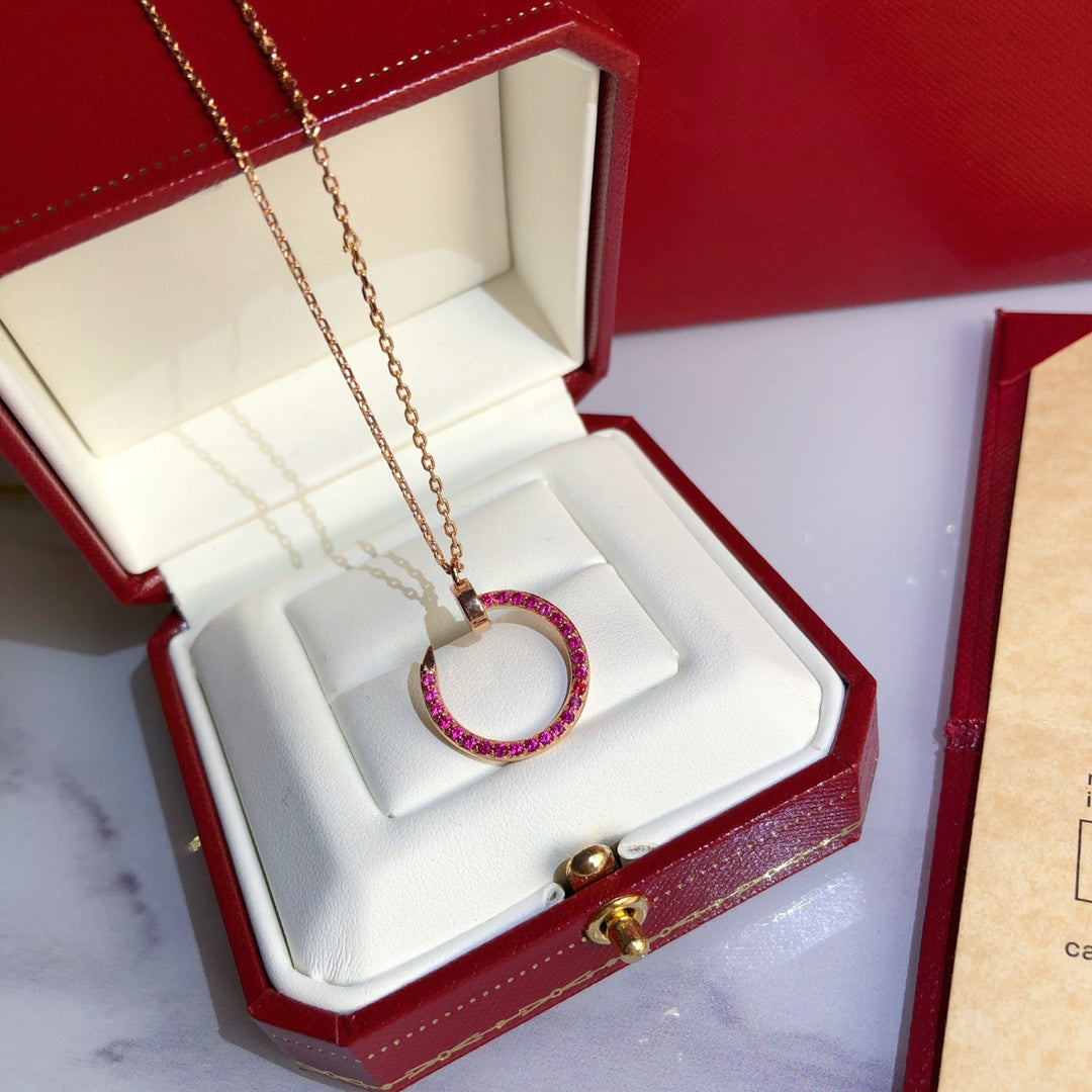 [Regal Jewels]JUSTE NECKLACE GOLD RED DIAMONDS