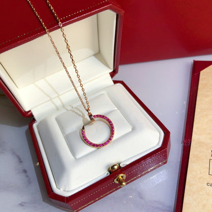 [Regal Jewels]JUSTE NECKLACE GOLD RED DIAMONDS