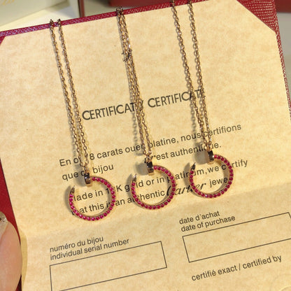 [Regal Jewels]JUSTE NECKLACE GOLD RED DIAMONDS