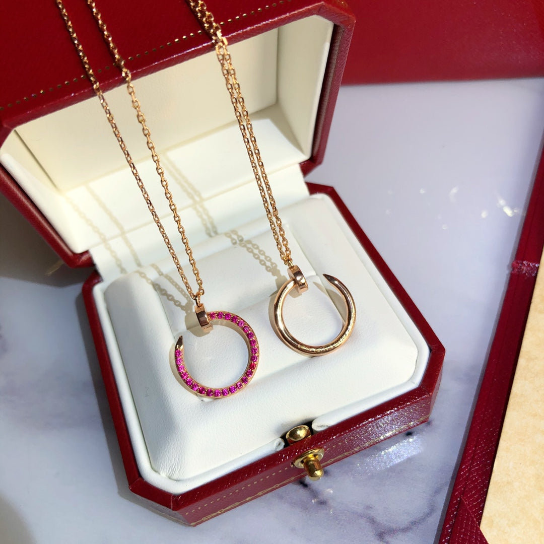 [Regal Jewels]JUSTE NECKLACE GOLD RED DIAMONDS