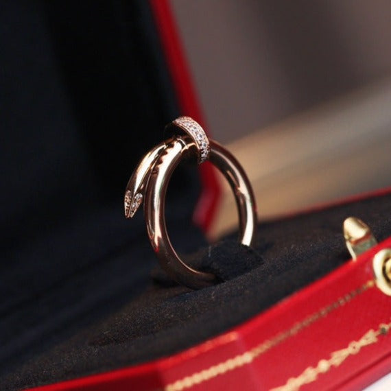 [Regal Jewels]JUSTE RING 2.65MM PINK GOLD DIAMOND