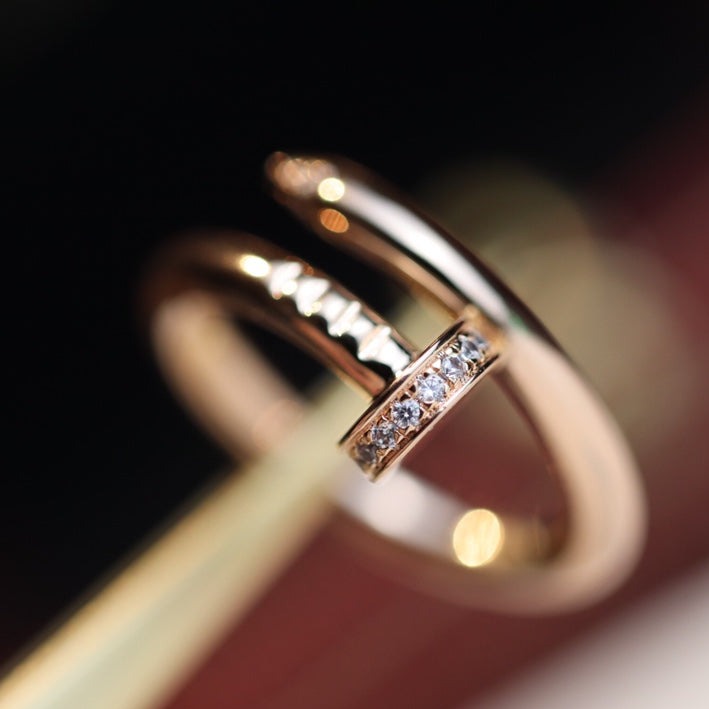 [Regal Jewels]JUSTE RING 2.65MM PINK GOLD DIAMOND