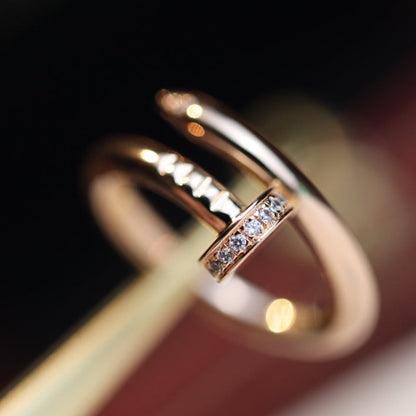 [Regal Jewels]JUSTE RING 2.65MM PINK GOLD DIAMOND