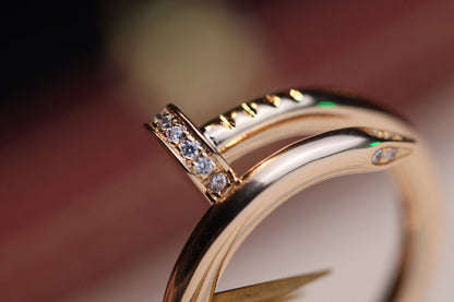 [Regal Jewels]JUSTE RING 2.65MM PINK GOLD DIAMOND
