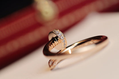 [Regal Jewels]JUSTE RING 2.65MM PINK GOLD DIAMOND
