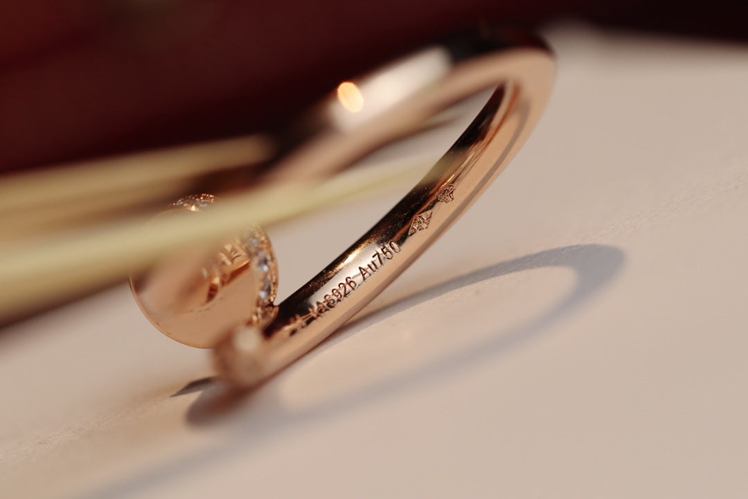 [Regal Jewels]JUSTE RING 2.65MM PINK GOLD DIAMOND